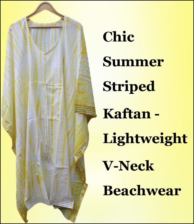 Tie-Dye Kaftan for Women - Elegant Beach Cover-Up & Casual Summer Dress with Stylish